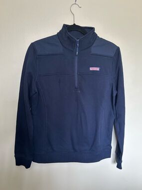 Vineyard Vines Navy Women's Quarter-Zip Pullover